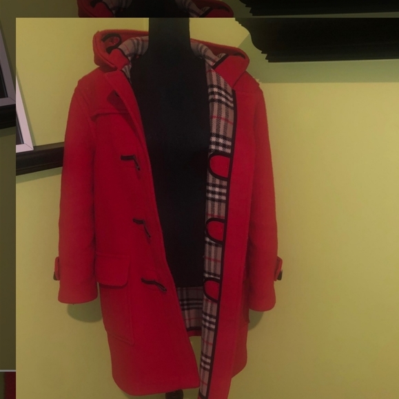VINTAGE BURBERRY 100% WOOL TOGGLE COAT #Duffle #Wool #BURBERRY #Novacheck - Picture 3 of 8